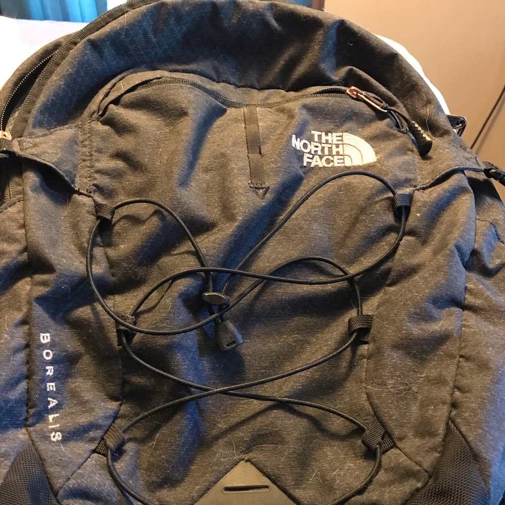 North face borealis backpack rose gold and grey